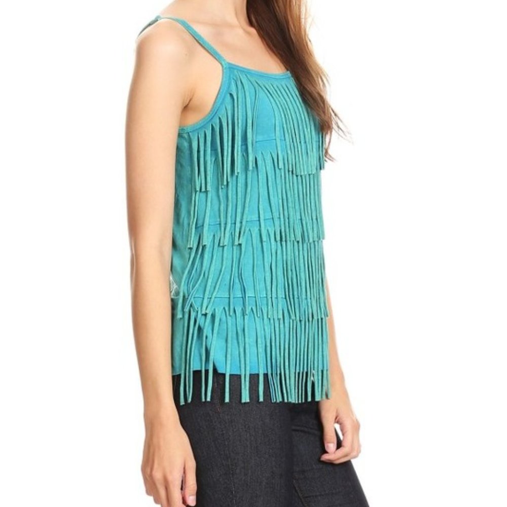 BULLY Dangling FRINGE Layer TANK TOP 4-Tier T-SHIRT Tassel TANK TOP Priced CHEAP